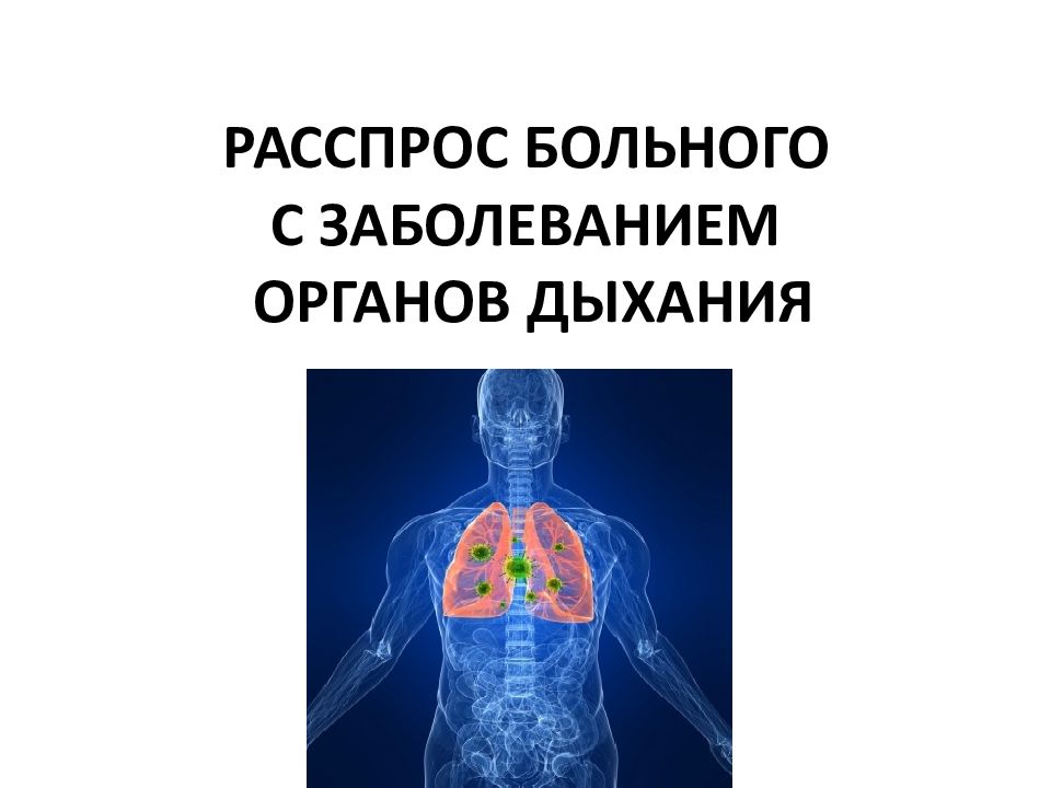 РАССПРОС БОЛЬНОГО С ЗАБОЛЕВАНИЕМ ОРГАНОВ ДЫХАНИЯ