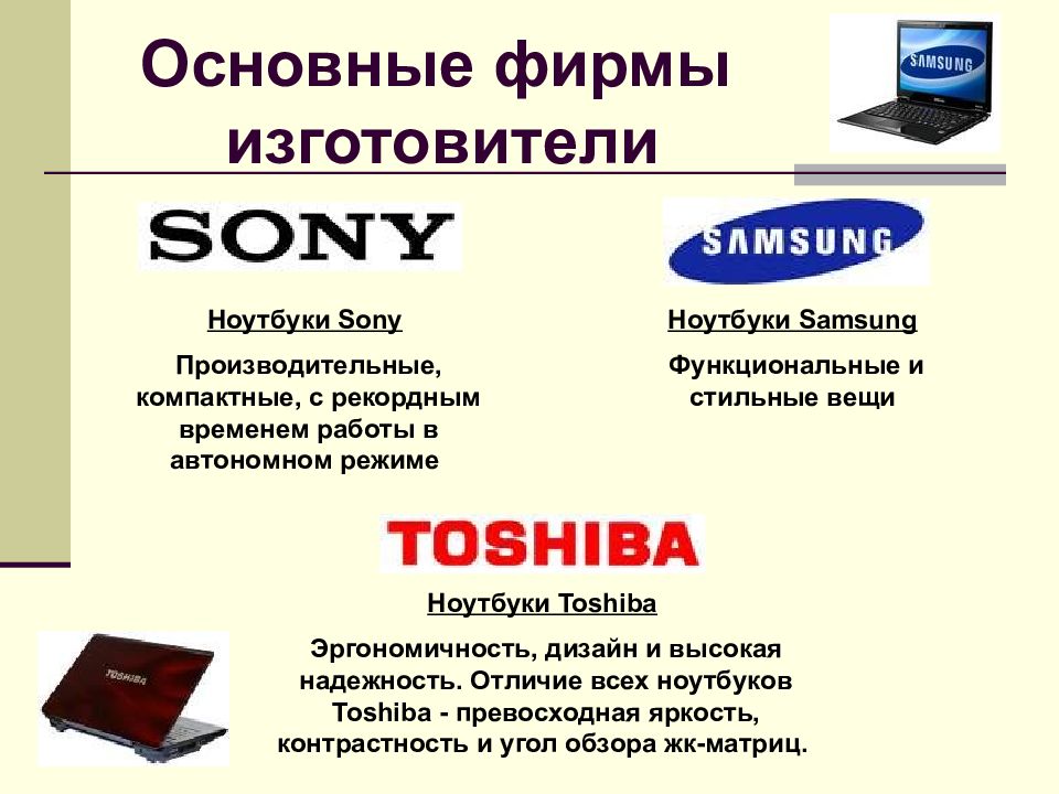 Компания производитель. Основные фирмы-производители. Фирмы изготовители ноутбуков. Основные фирмы фирмы. Фирма изготовитель.