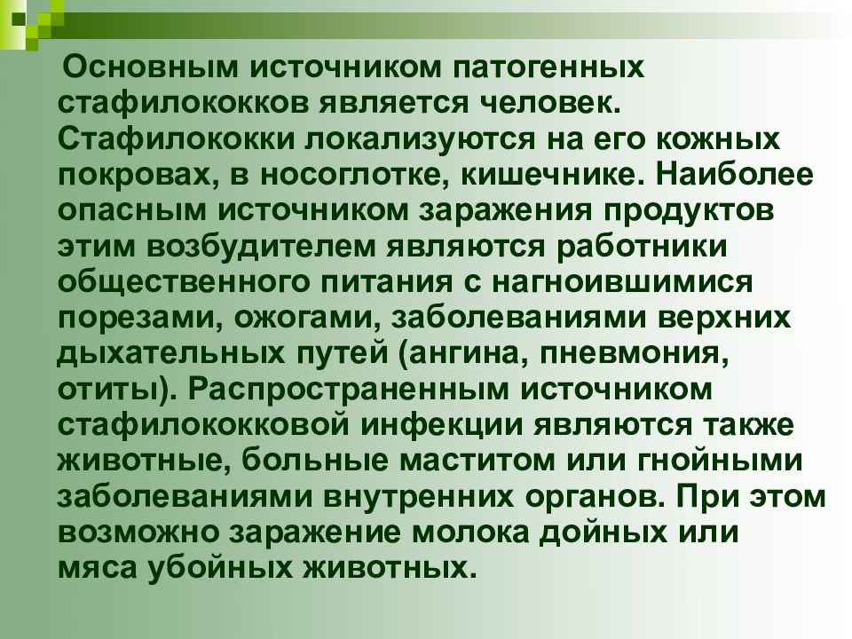 Кто может явиться источником заражения пищи. Источник заражения пищи стафилококками. Стафилококк источник заражения. Кто является источником заражения пищи стафилококком. Основные источники распространения стафилококков.