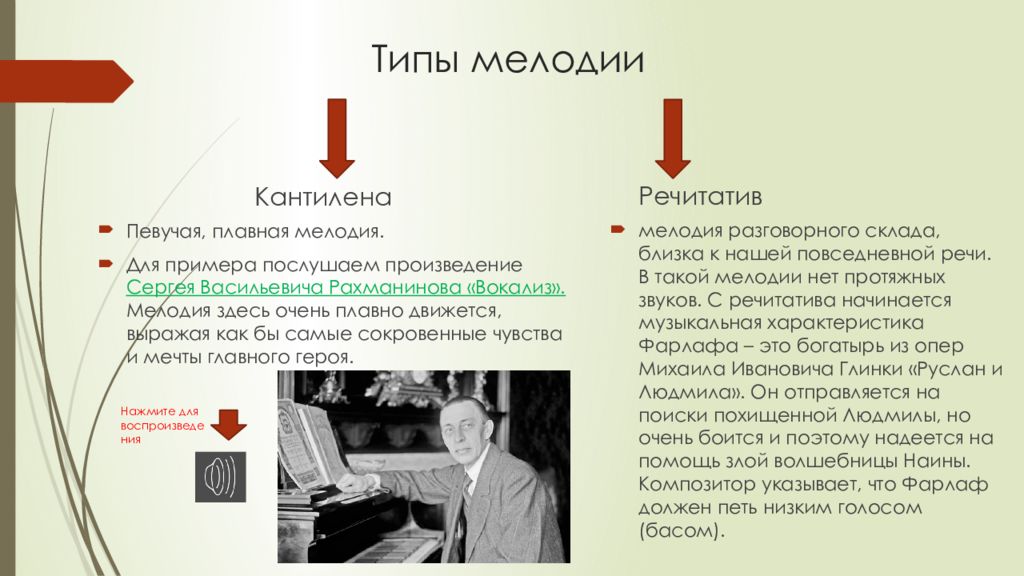 Виды мелодий. Типы мелодии. Типы мелодии в Музыке. Речитативная мелодия это. Два основных типа мелодии это.