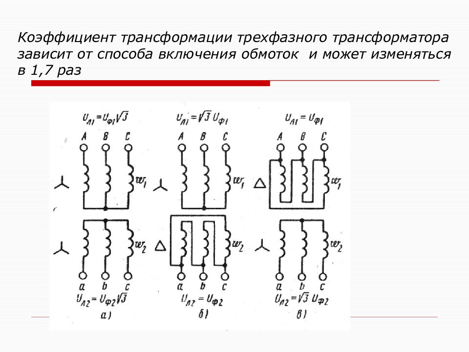 Трехфазные трансформаторы презентация