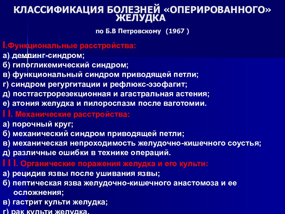 Классификация заболеваний. Классификация заболеваний оперированного желудка. Болезни оперированного желудка патогенез. Болезни оперированного желудка демпинг синдром.