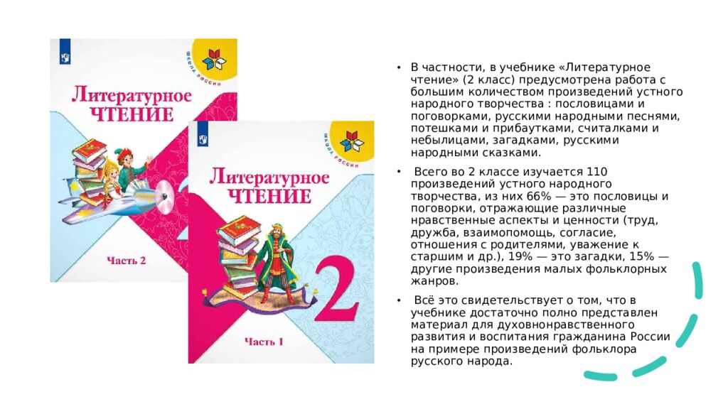 Анализ учебника литературного чтения." Школа России 2 класс "