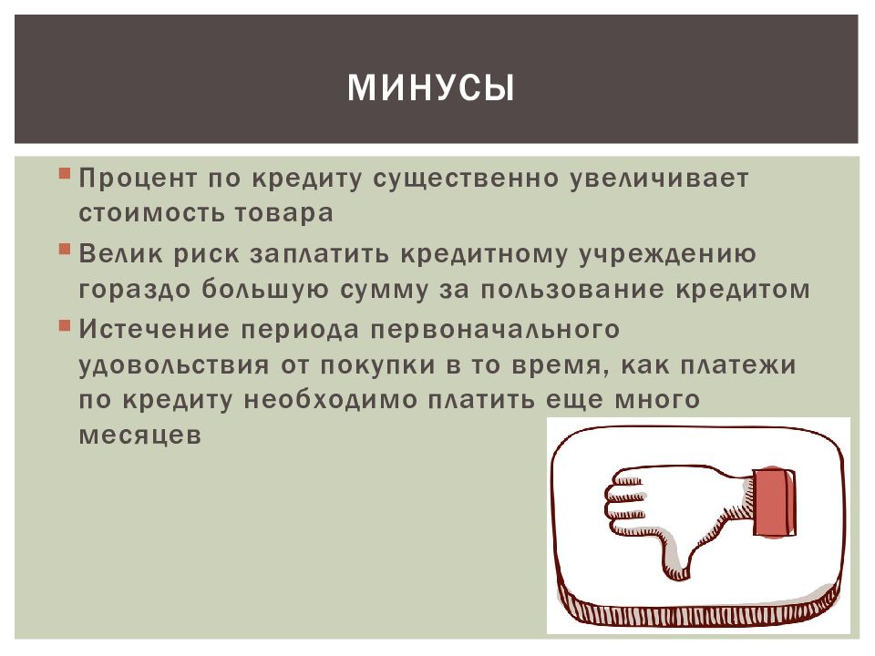 Минус проценты