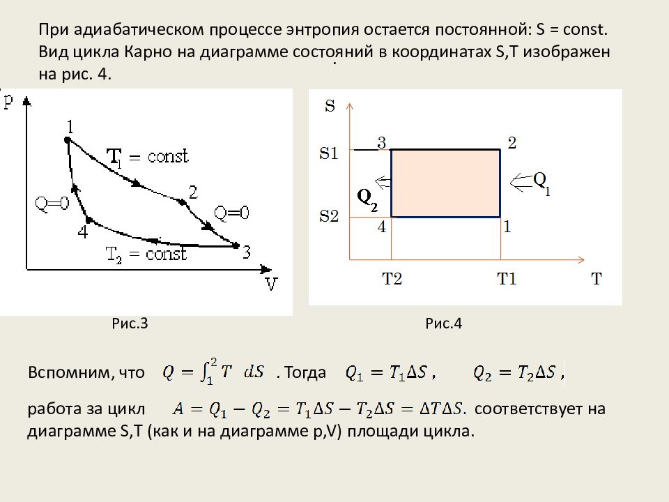 Энтропия и температура. КПД цикла Карно через энтропию. Цикл Карно энтропия от температуры. График цикла Карно энтропия. Цикл Карно уменьшение энтропии.