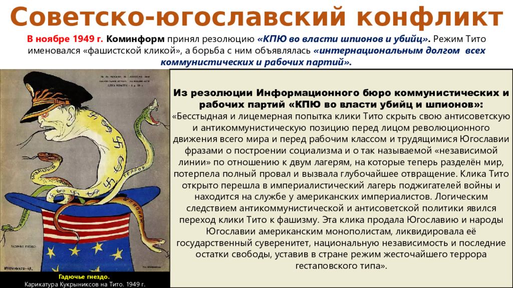 Противоречия сталина. Советско-югославский конфликт. Конфликт СССР И Югославии.