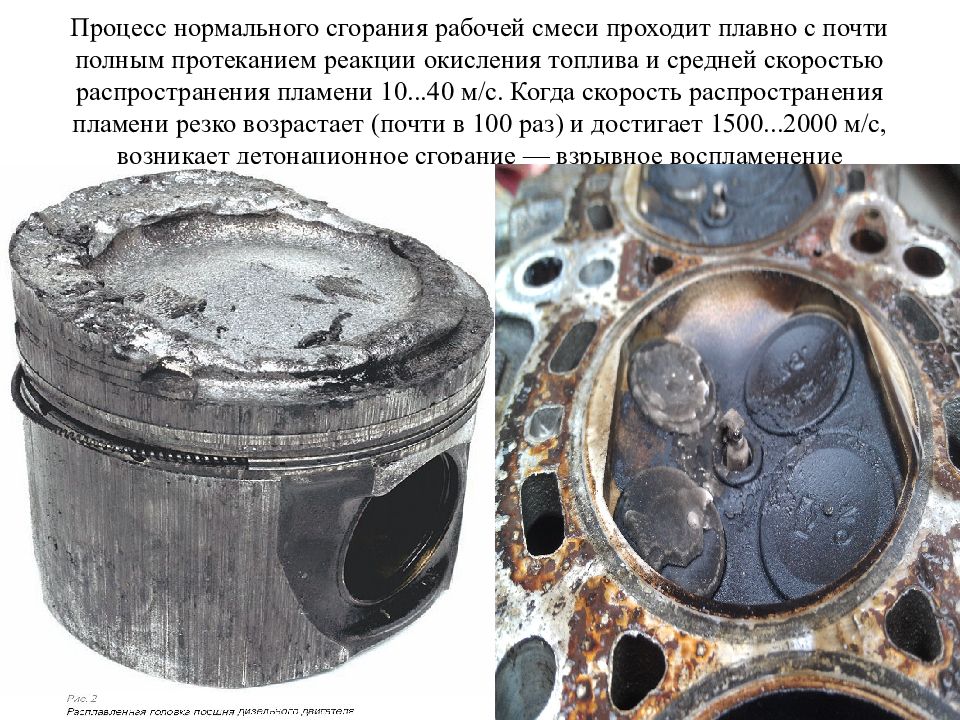 Нормальное сгорание. Нормальное и детонационное сгорание топлива. Детонация горения рабочей смеси.. Нормальное сгорание бензина. Процессы протекающие в камере сгорания.