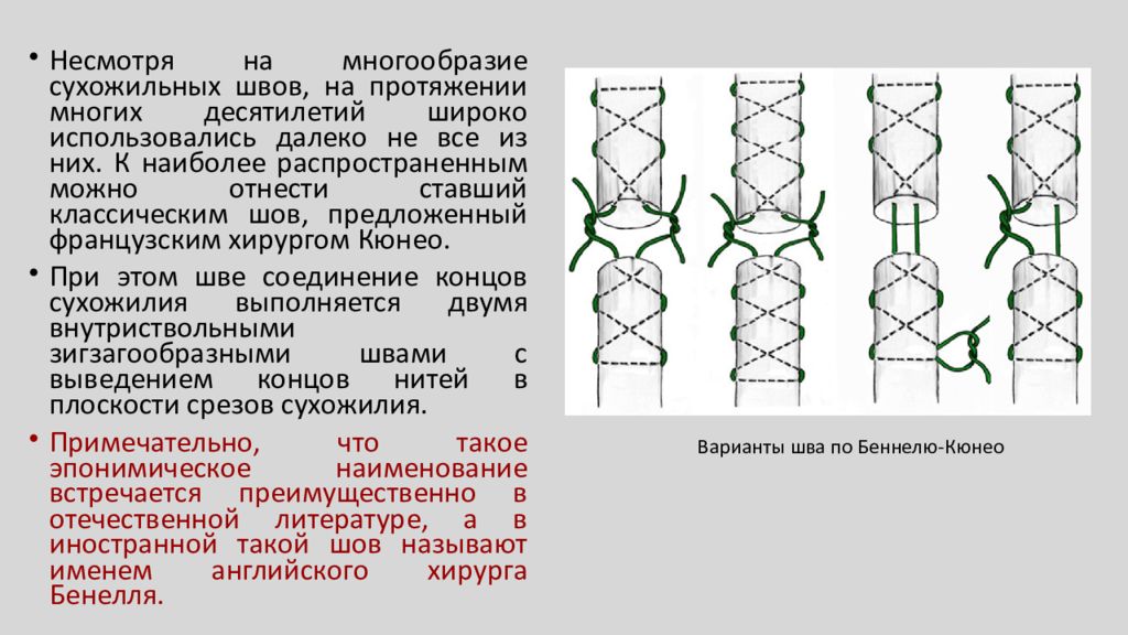 Презентация операции на сухожилиях