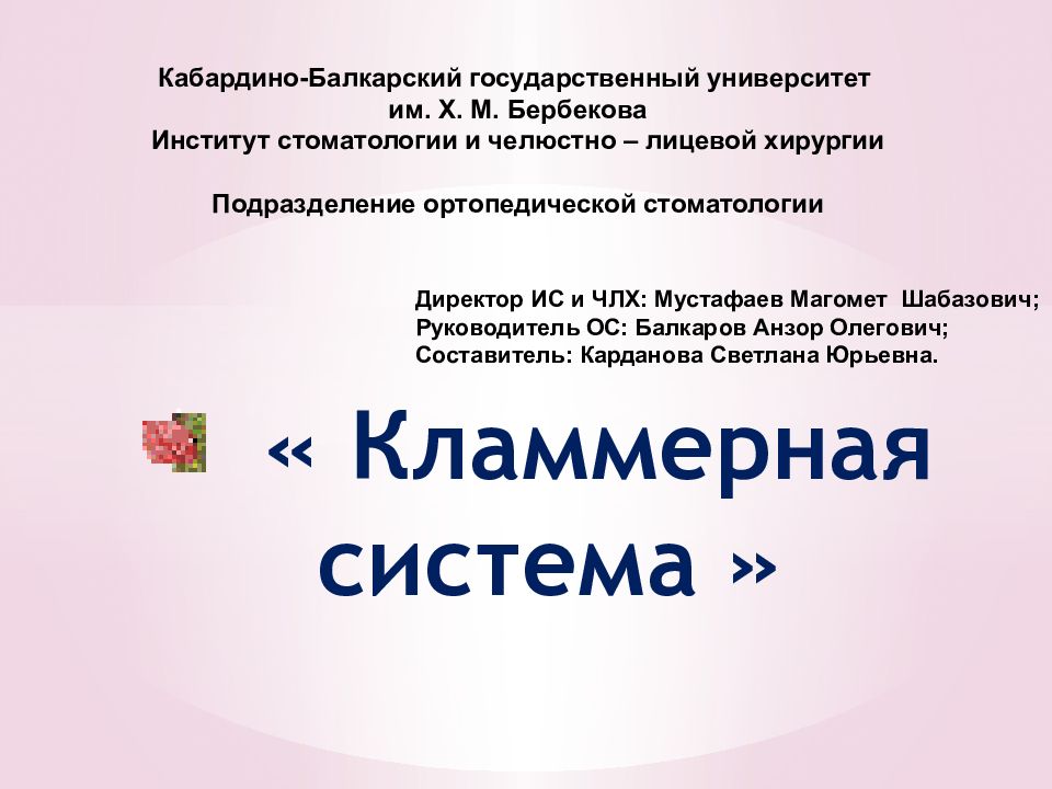 « Кламмерная система »