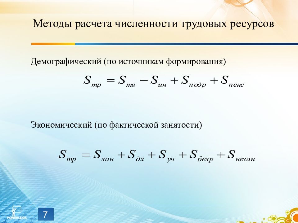 Статистика трудовых ресурсов презентация