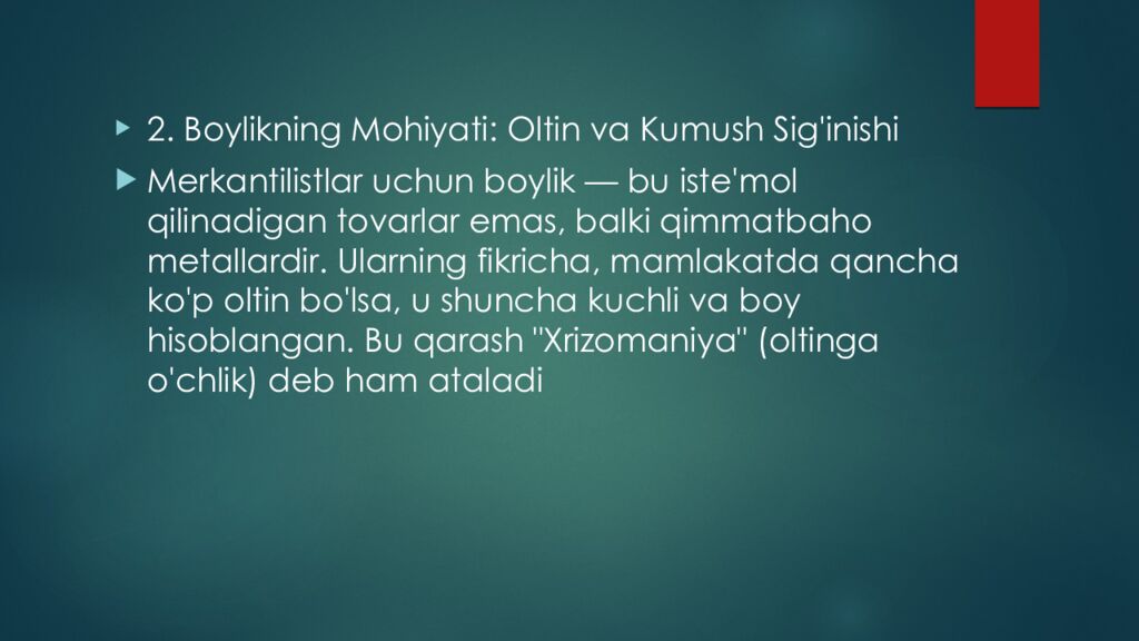 Merkantilizm iqtisodiy maktabi