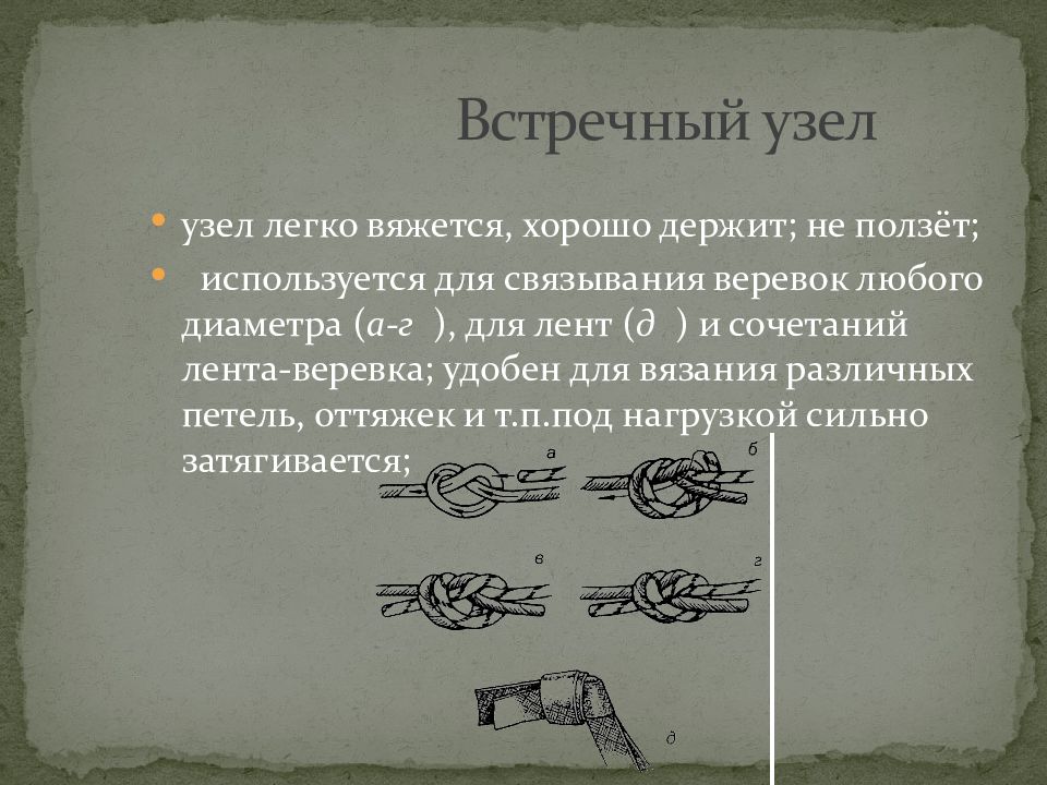 Встречный узел. Встречный узел свойства и область использования. Встречный узел презентация. Встречный узел не вяжется.