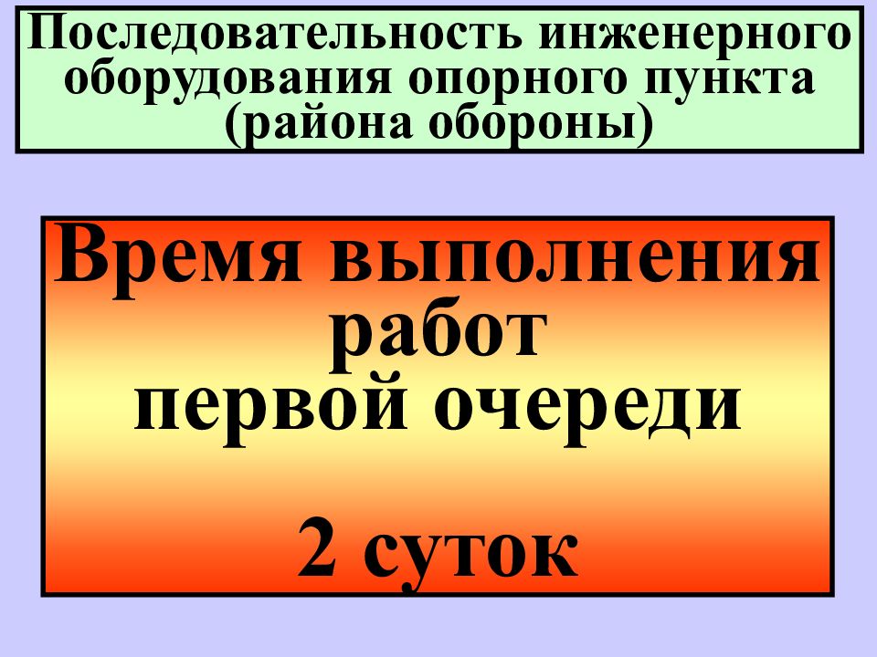 5 основ. Очерёдность инженерного оборудования.