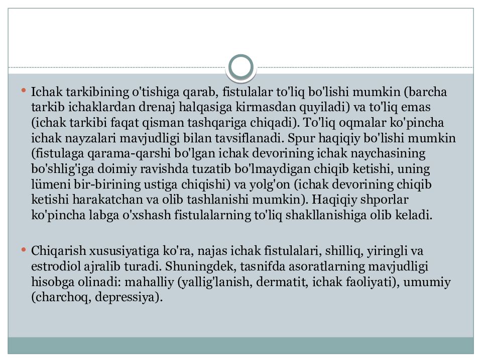 I chak oqma yaralarni bartaraf qilish usullari I chak oqma yaralarni bartaraf qilish usullari