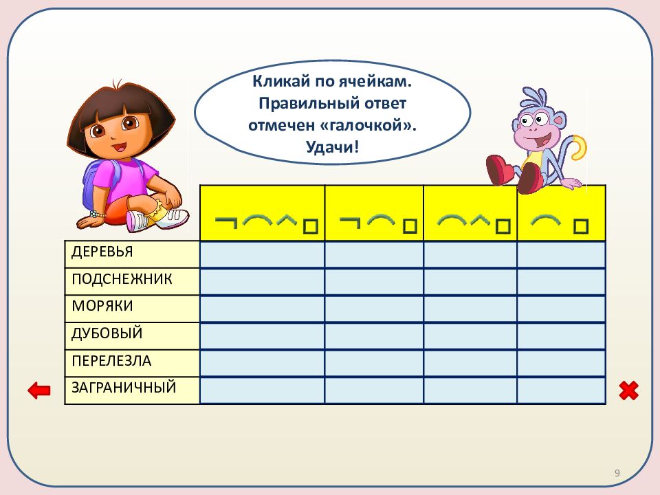 Ответы 3 слова по 3 картинкам