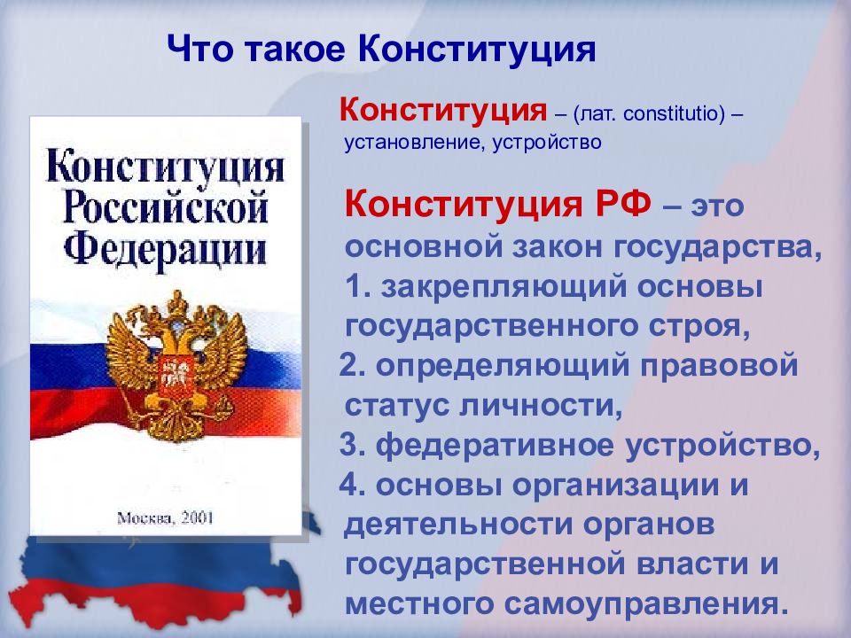 Презентация по обществу конституция российской федерации