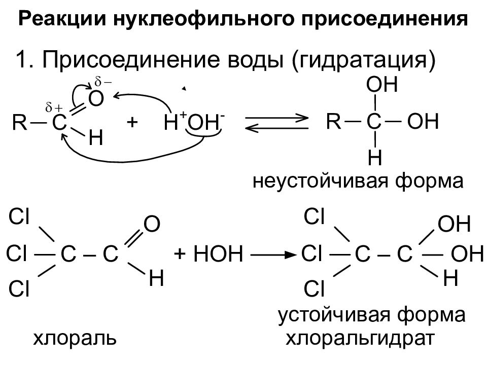 Уксусный альдегид реакция соединения. Механизм реакции нуклеофильного присоединения. Схема реакции нуклеофильного присоединения. Нуклеофильное присоединение алкенов механизм. Нуклеофильное присоединение этаналя.