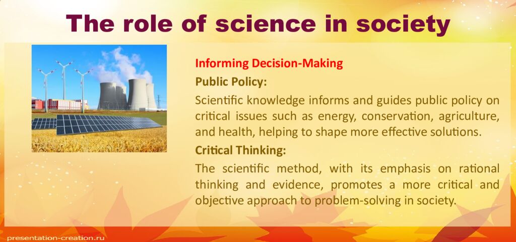 The role of science in society