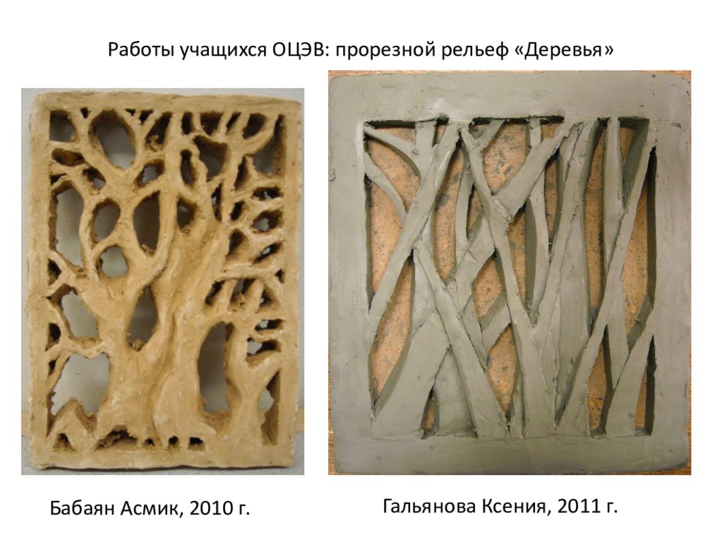 Рельеф работа