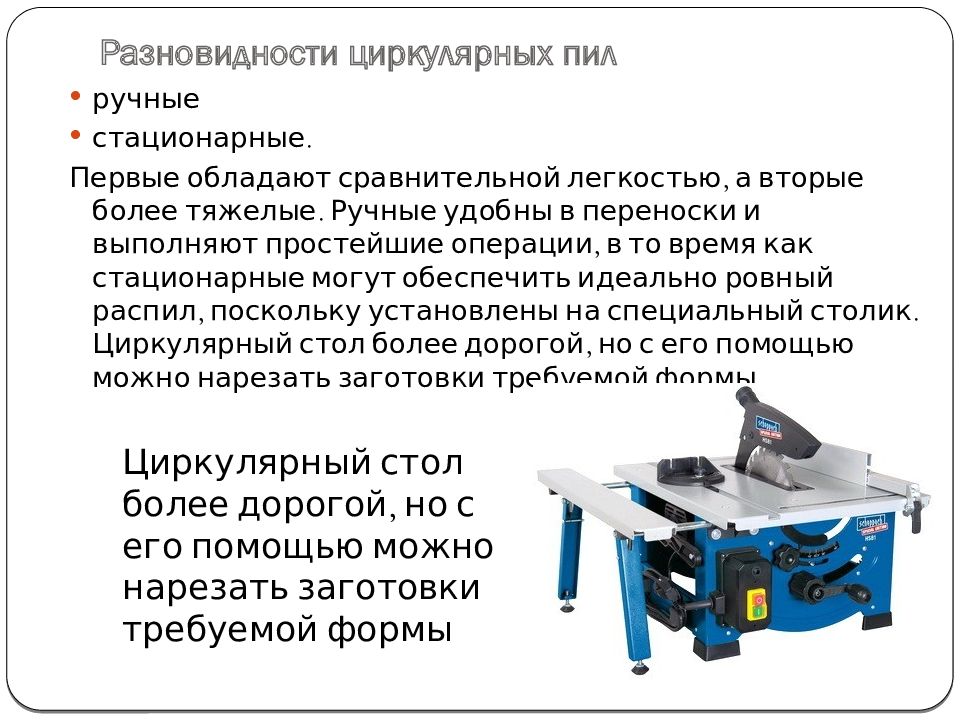 Электрические пилы. Виды. Применение Электрические пилы. Виды. Применение