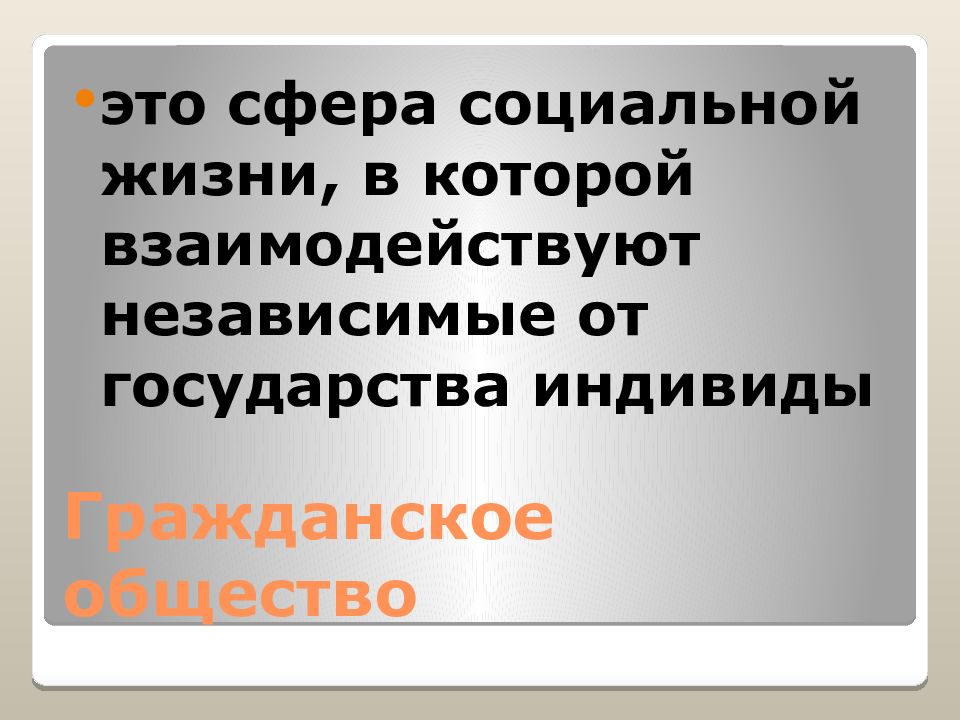 Гражданское общество презентация политология