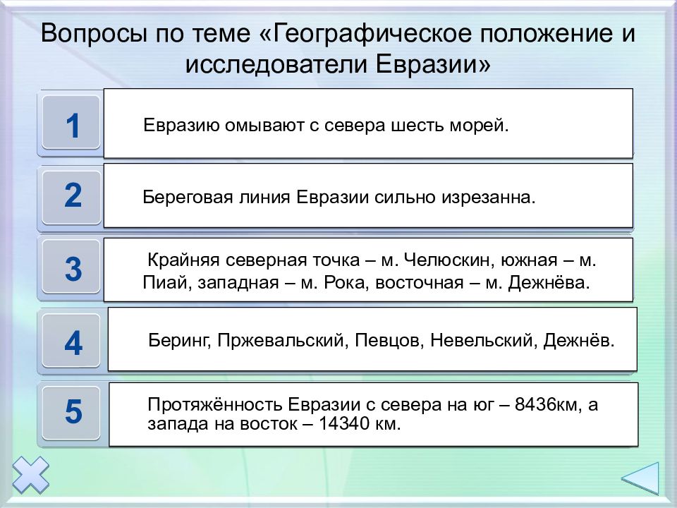 Географическое описание евразии по плану