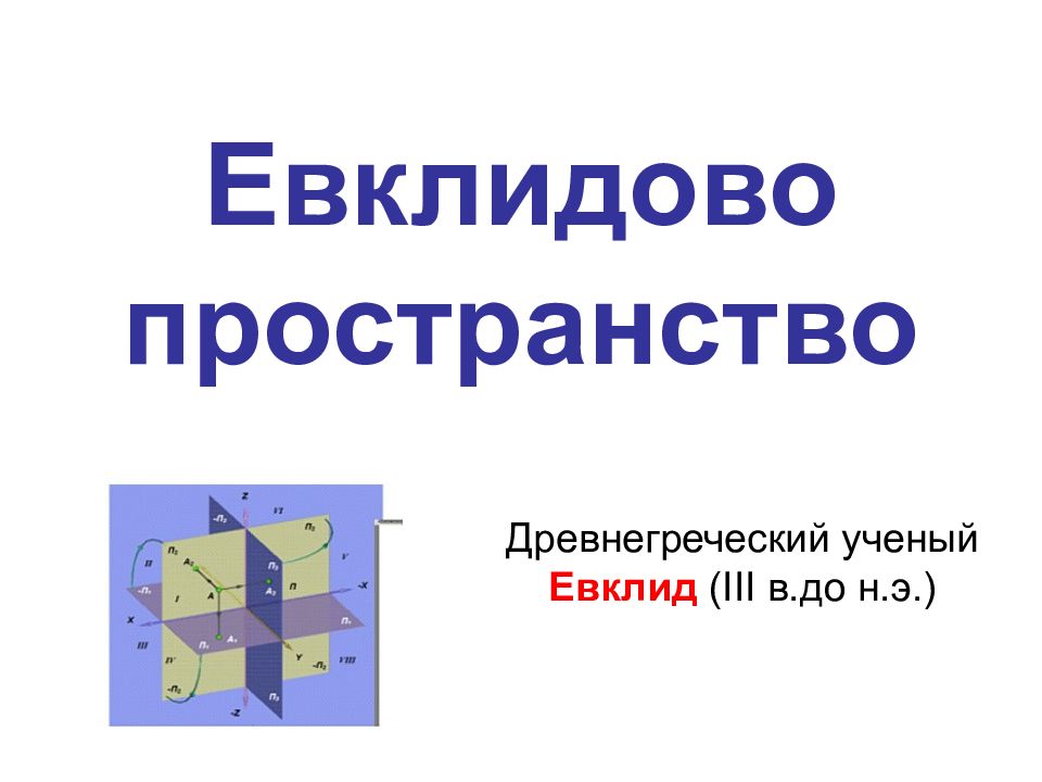 Евклидово пространство презентация