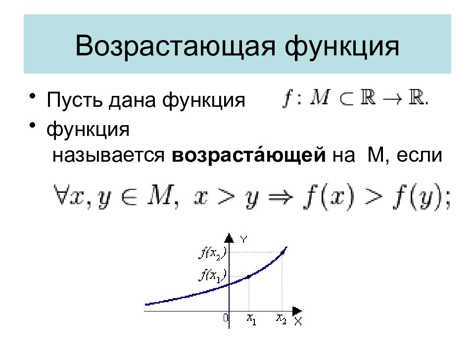 Укажите возрастающие функции. Возрастающая функция. Возрастающая функция примеры. Возрастная функция. Равномерно возрастающая функция.