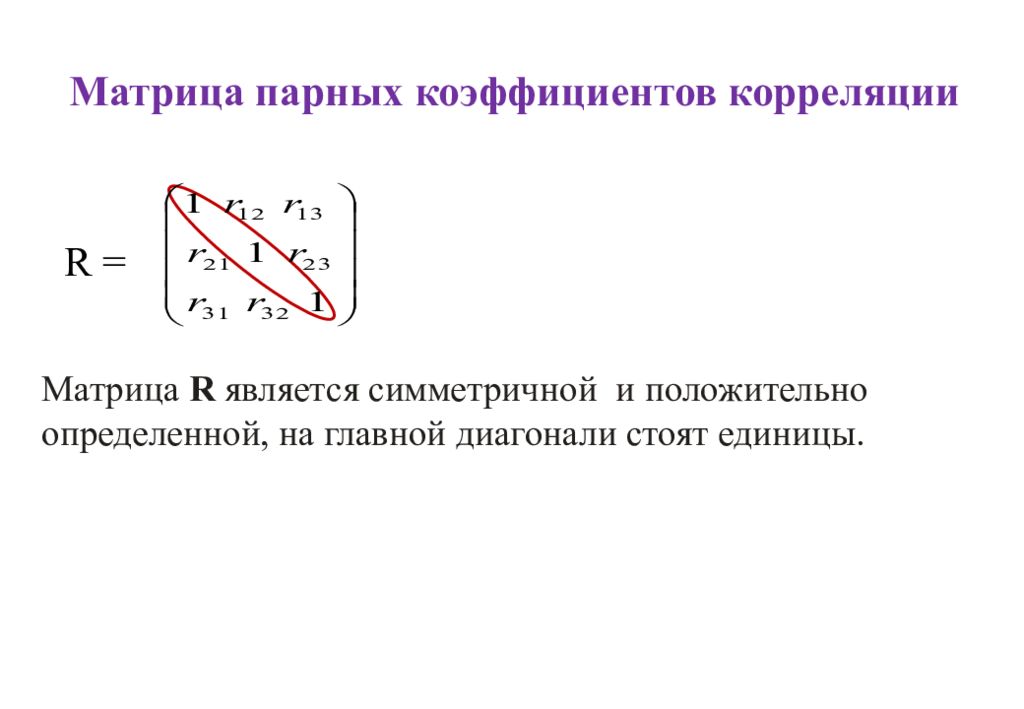 Положительны матрица. Матрица парных коэффициентов корреляции. Неотрицательно определенная матрица. Положительная определенность матрицы. Коэффициент парной корреляции.