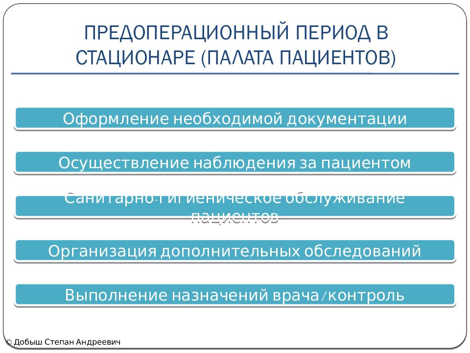 Сестринский процесс в предоперационном периоде презентация