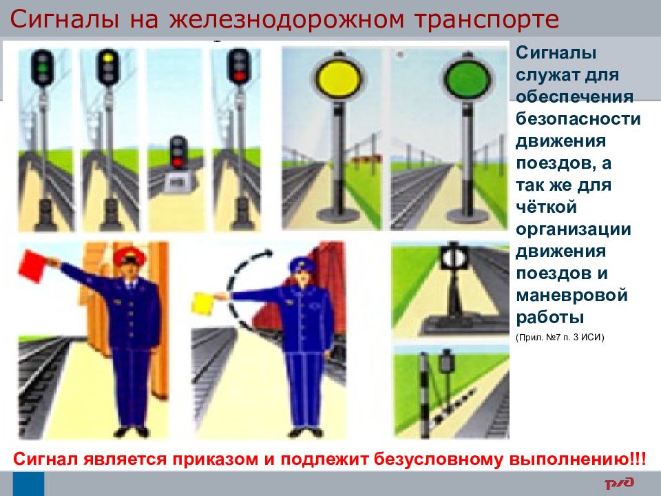 Ручные сигналы на железнодорожном транспорте в картинках