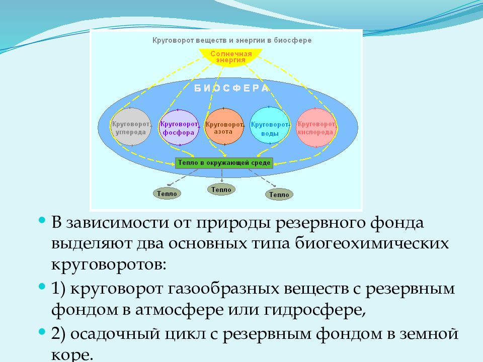 Биогеохимический цикл схема