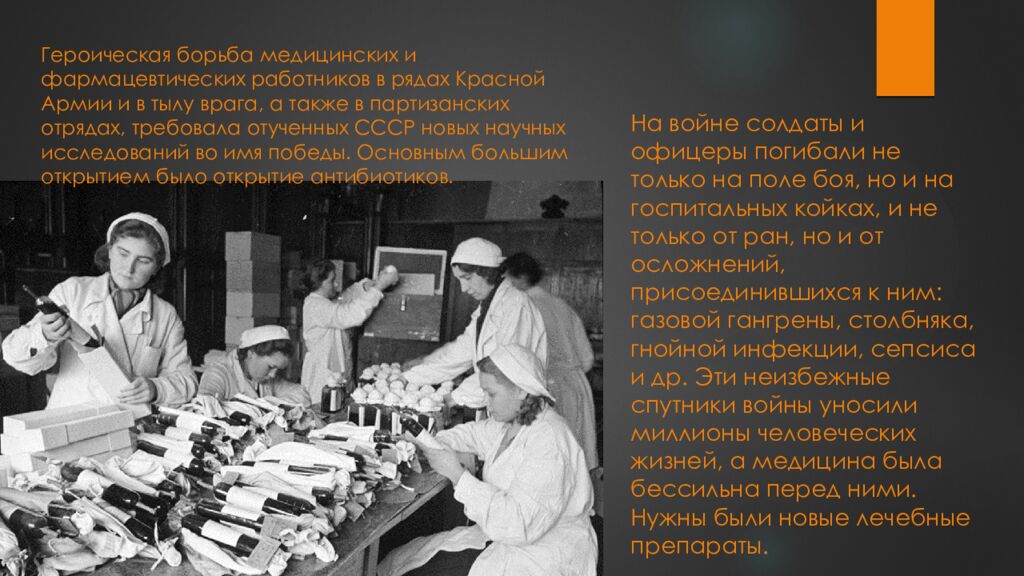 Разработка новых лекарств во время Великой Отечественной войны