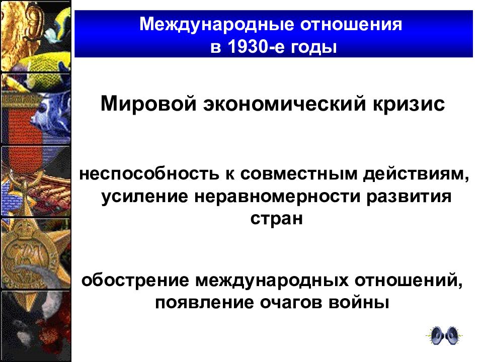 Международные отношения в 1930 е годы политика умиротворения агрессора презентация