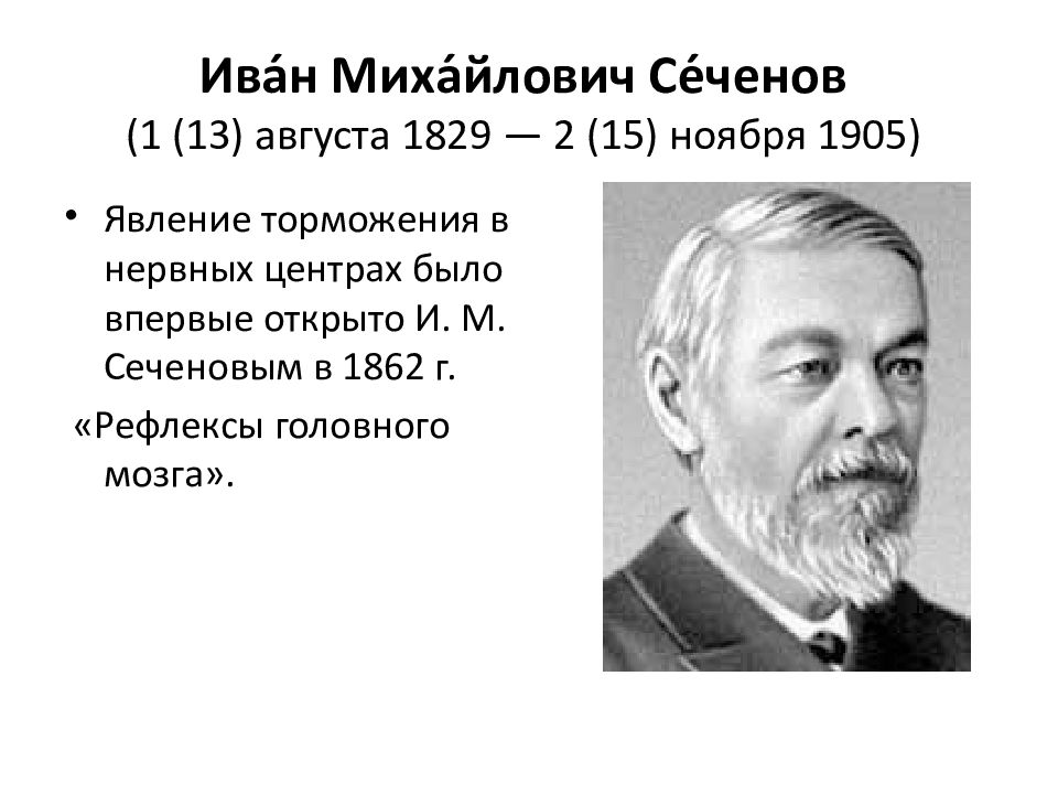 И м сеченова фото. Иван Михайлович Сеченов (1829-1905 гг.).. Сеченов Иван Михайлович вклад. И.М. Сеченова (1829-1905). Сеченов Иван Михайлович открытия.