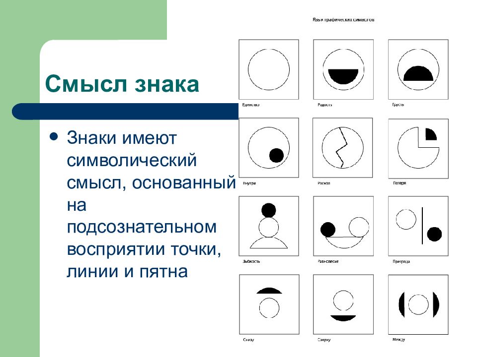 Обозначение смысла