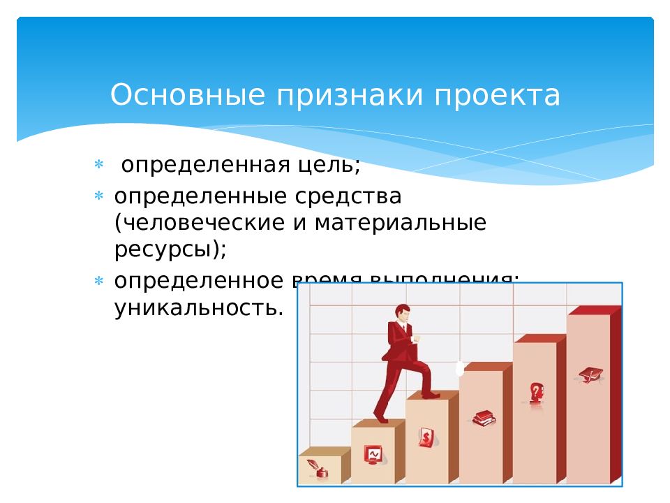 Какие основные признаки проекта