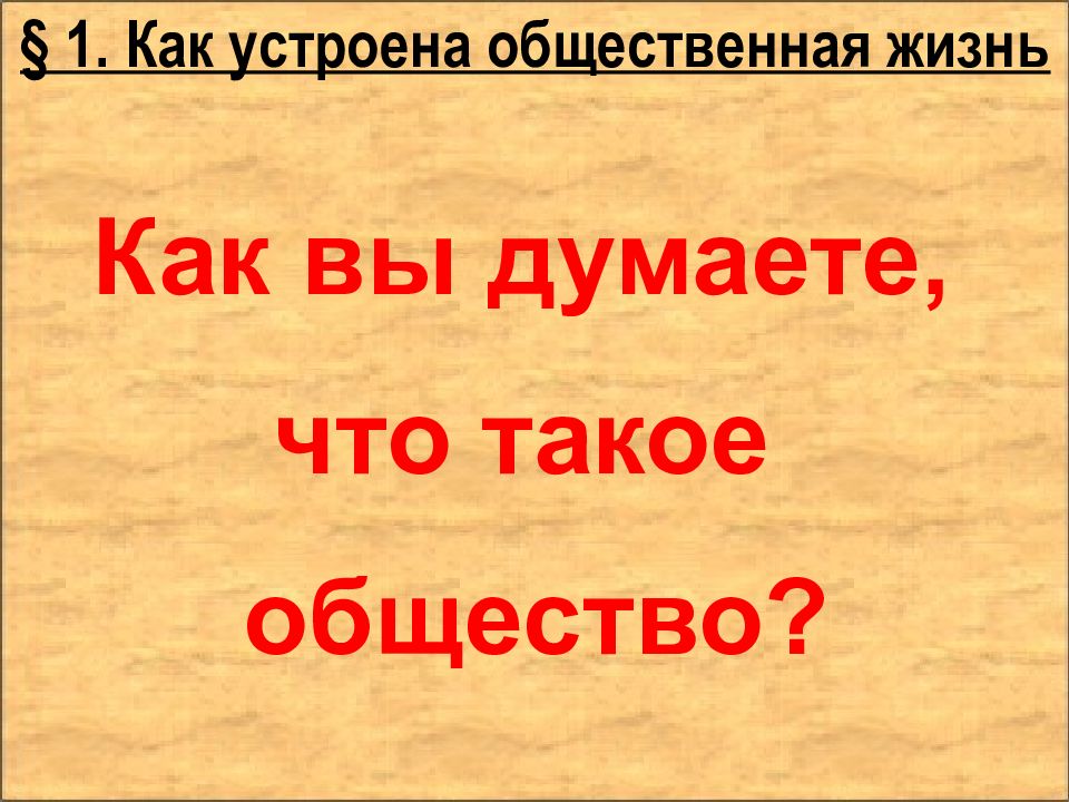 Как устроена общественная жизнь презентация