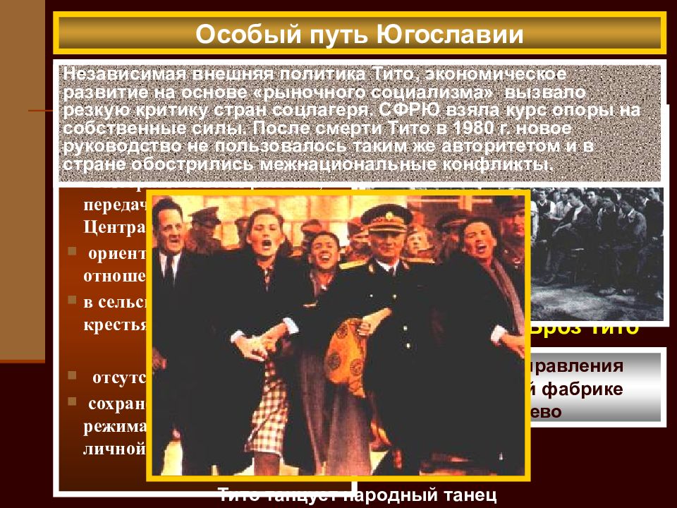 Страны во второй половине 20 века. Особый путь Югославии. Особый путь Югославии под руководством и.б.Тито. Внешняя политика Югославии. Особый путь Югославии кратко.