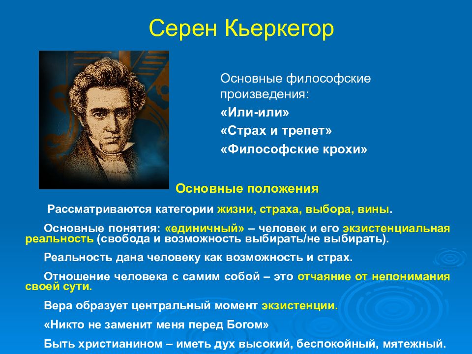 Серен кьеркегор презентация философия