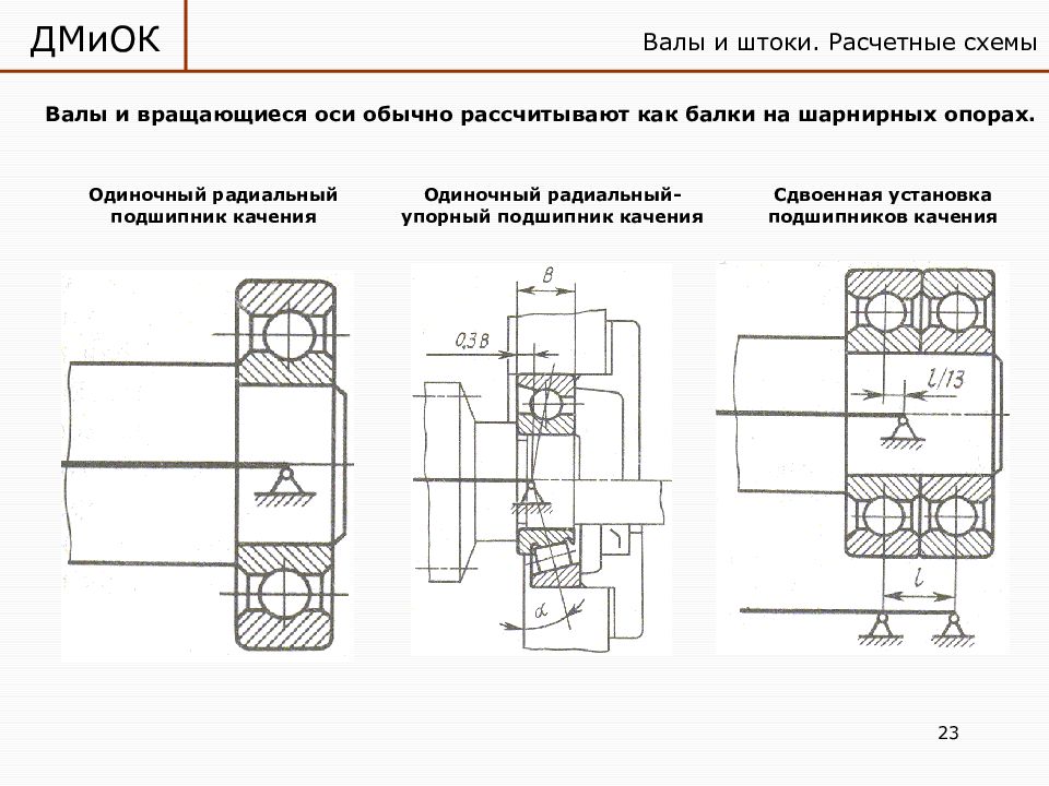 Радиально упорный подшипник на чертеже