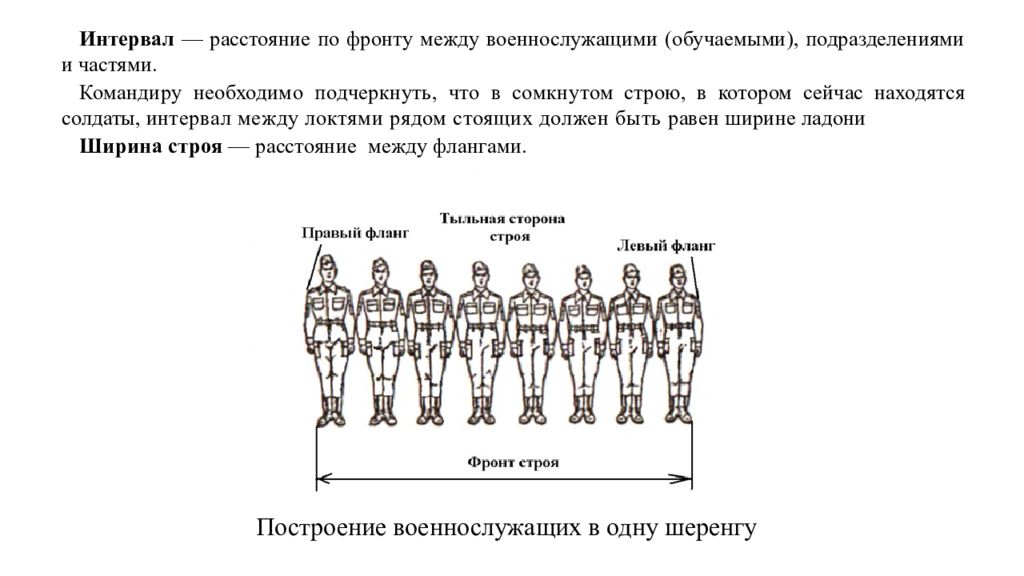 Расстояние между фронтами. Строевой устав вс РФ интервал дистанция. Интервал строевой устав. Расстояние между военнослужащими по фронту это?. Интервал в строевой подготовке.