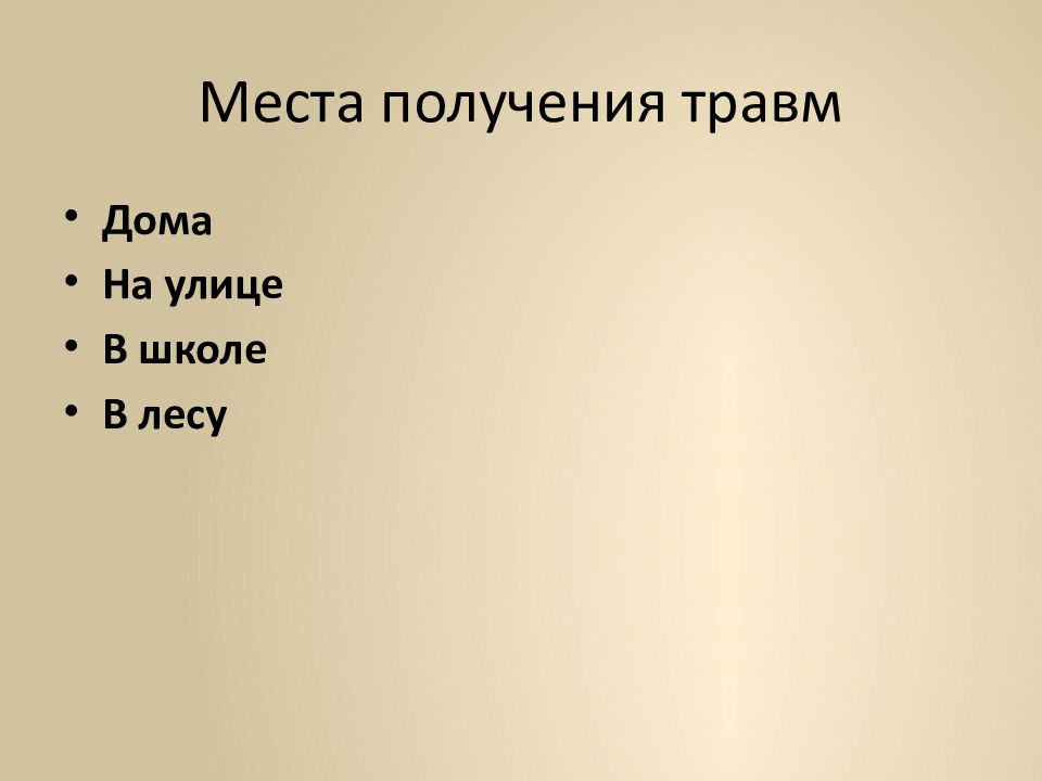 Первая помощь при различных видах повреждений презентация