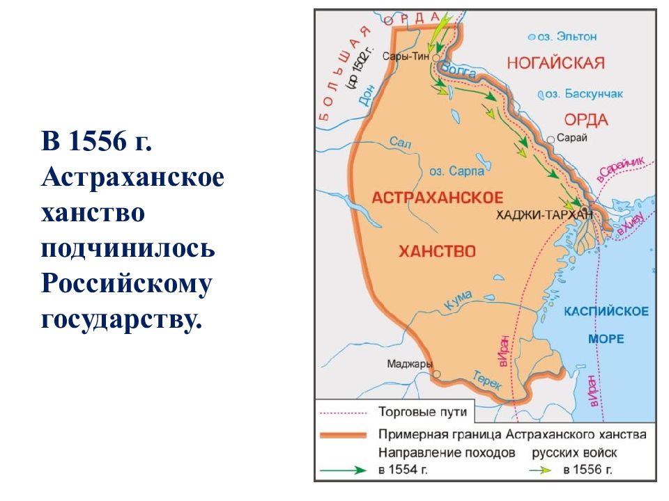 В каком году произошло присоединение астраханского ханства