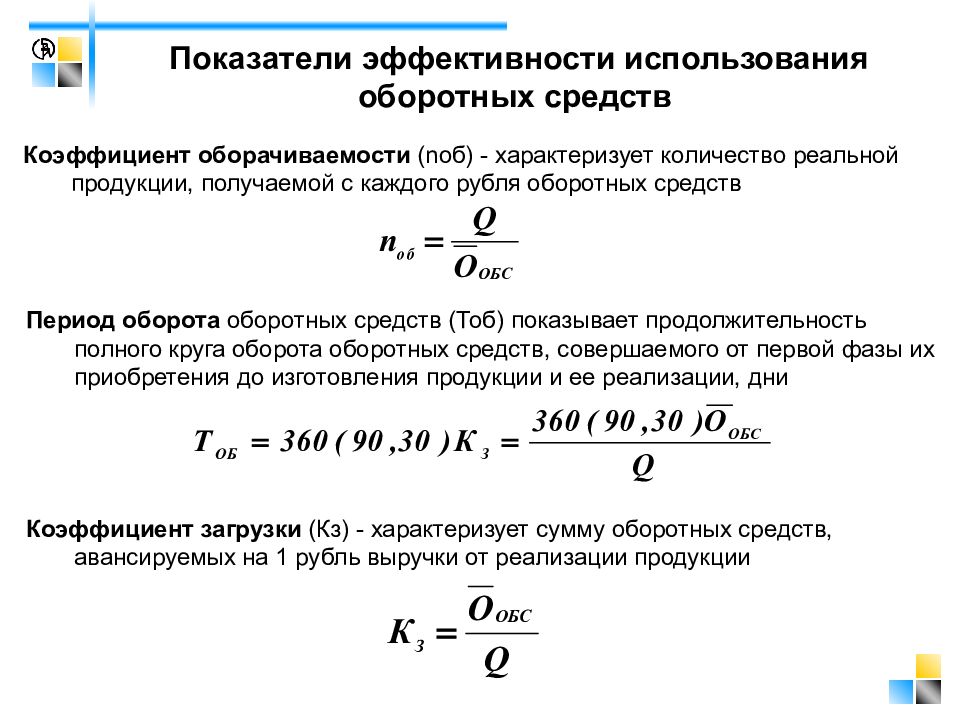 Эффективность средств. Показатели эффективности оборотных средств формулы. Формула эффективность использования оборотных средств предприятия. Коэффициент оборачиваемости оборотных средств характеризуется. Показатели эффективного использования оборотных средств формулы.