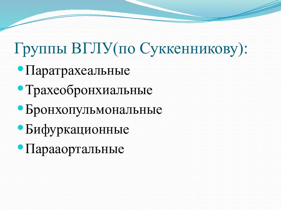 Внутригрудные лимфатические узлы