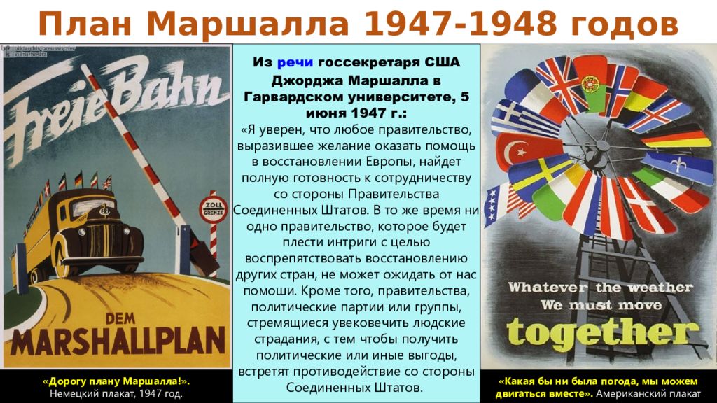 План маршалла. План Маршалла 1947–1948. СССР В реализации 