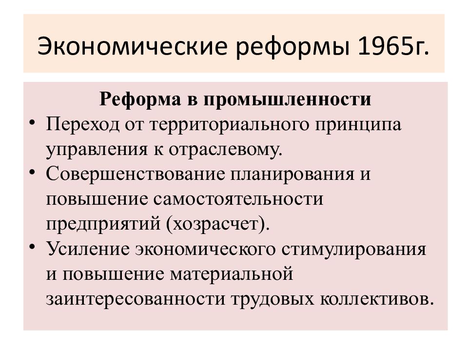 Заполнить схемы реформа в промышленности