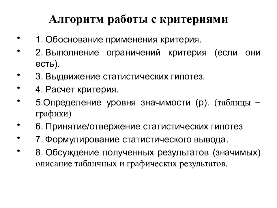 Критерий применения. Алгоритм работы с критериями. Алгоритм в психологии. Критерии психологии. Обоснование применения критерия.