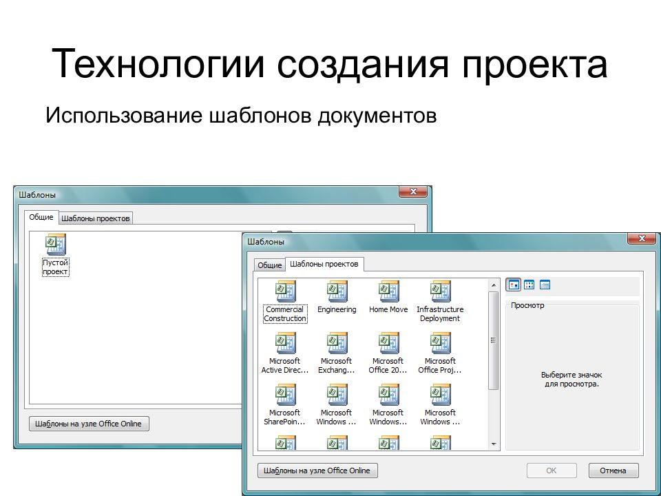 Использование шаблонов. Технология создания проекта. Технология разработки проекта. Технологии при создании проекта. Технология создания документа.